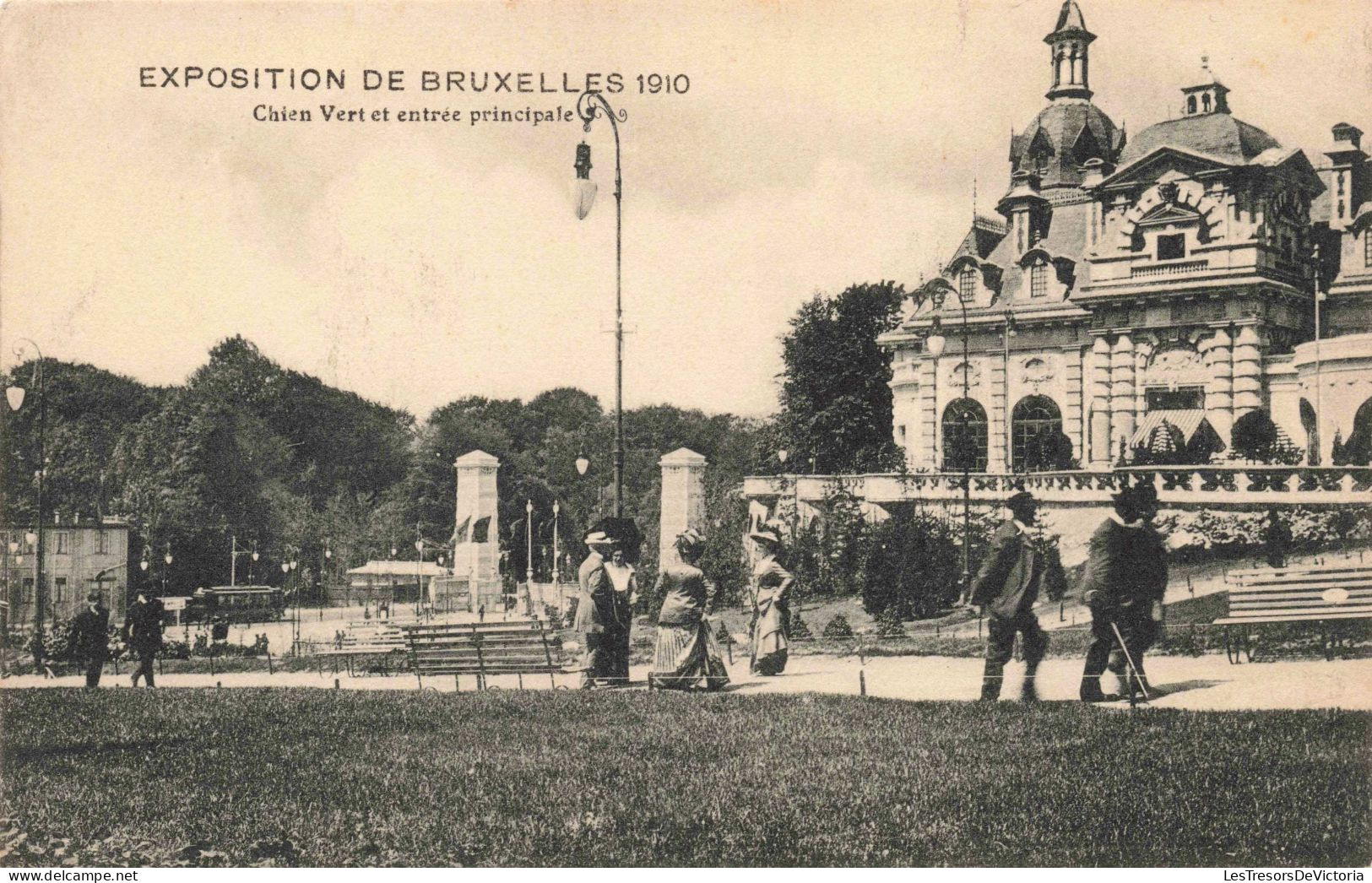 BELGIQUE -  Exposition De Bruxelles 1910 - Chien Vert Et Entrée Principale - Carte Postale Ancienne - Wereldtentoonstellingen