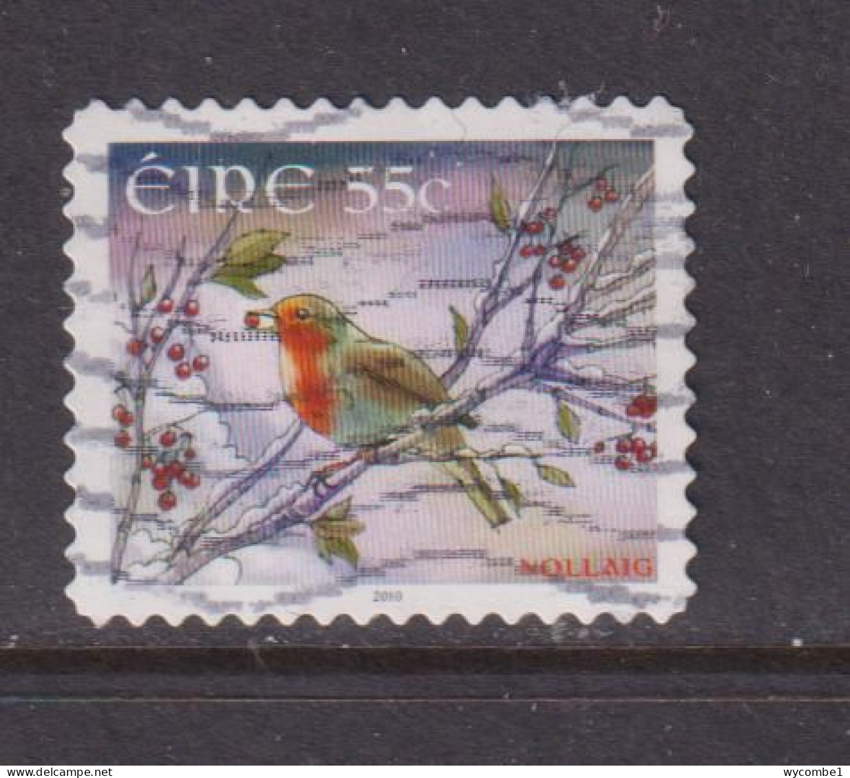 IRELAND  -  2010  Christmas  55c  Self Adhesive  Used As Scan - Used Stamps