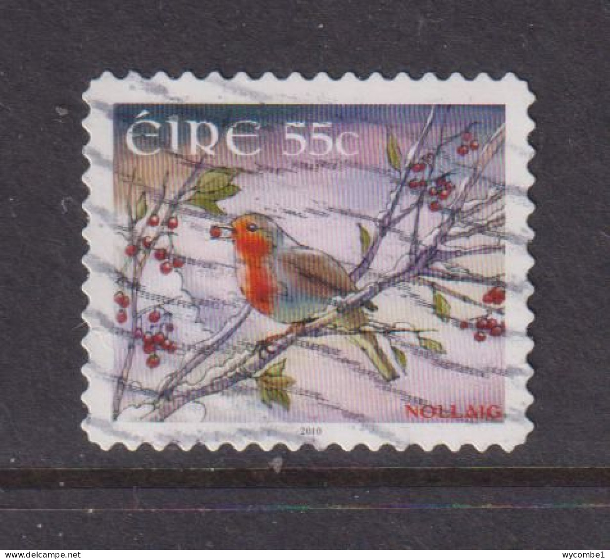 IRELAND  -  2010  Christmas  55c  Self Adhesive  Used As Scan - Used Stamps