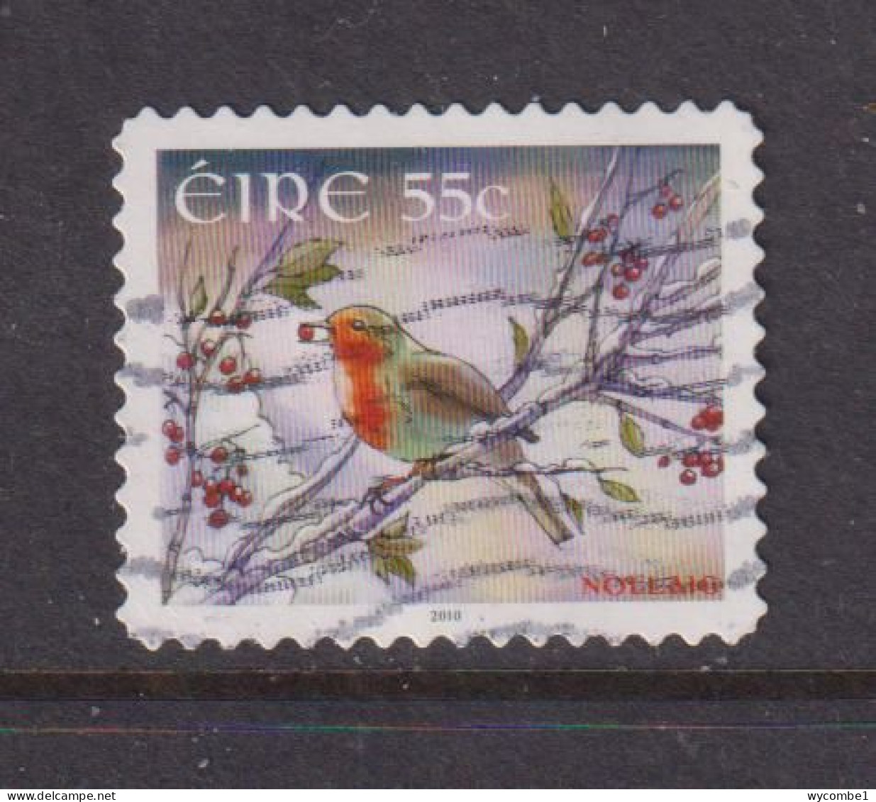 IRELAND  -  2010  Christmas  55c  Self Adhesive  Used As Scan - Used Stamps