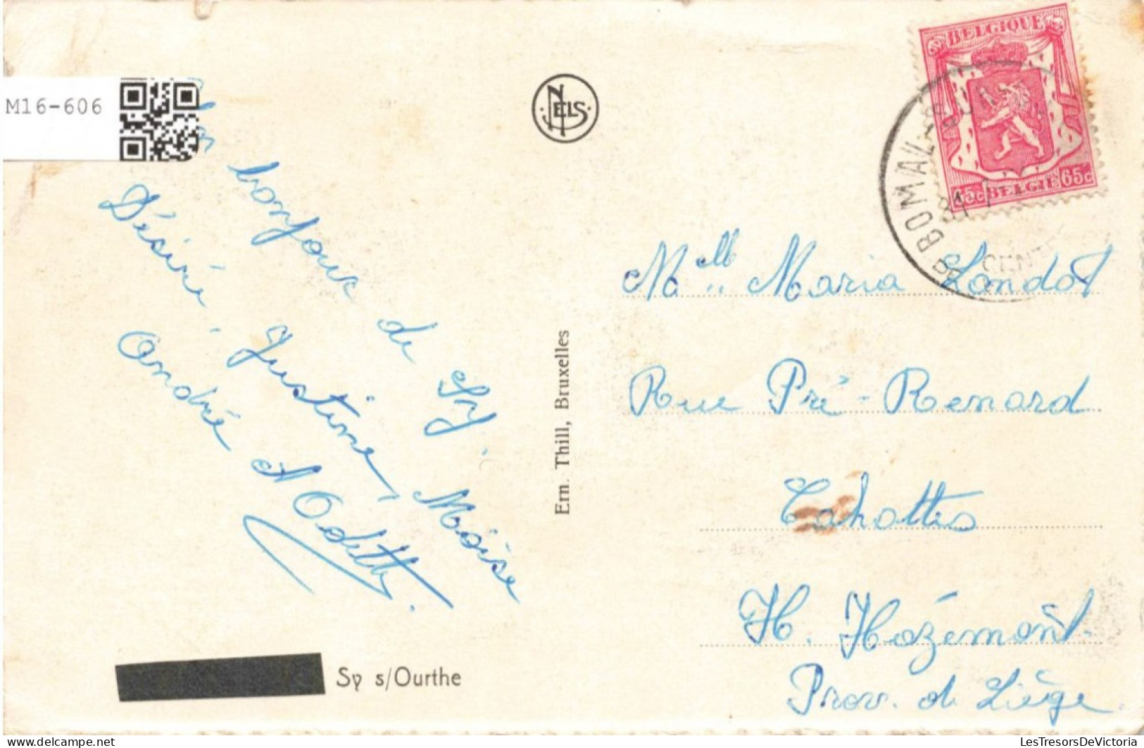 BELGIQUE - Hamoir - Sy S/Ourthe - Carte Postale Ancienne - Hamoir