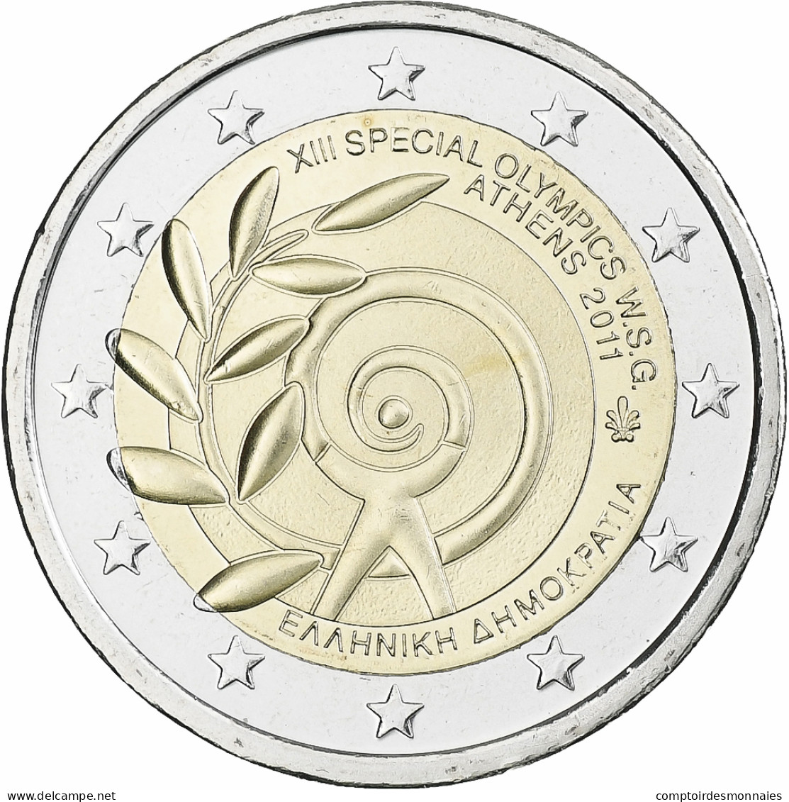 Grèce, 2 Euro, Jeux Olympiques, 2011, Athènes, SPL, Bimétallique, KM:239 - Grèce