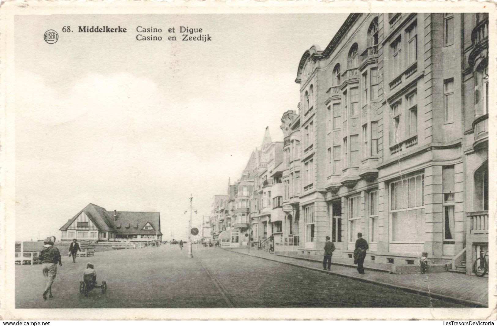 BELGIQUE - Middelkerke - Casino Et Digue - Carte Postale Ancienne - Middelkerke