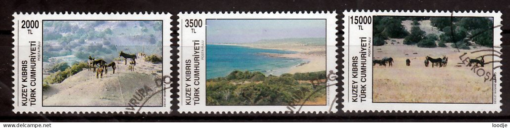Cyprus(Turkije) Mi 392,394 Europa Natuurjaar 1995 Gestempeld - Used Stamps