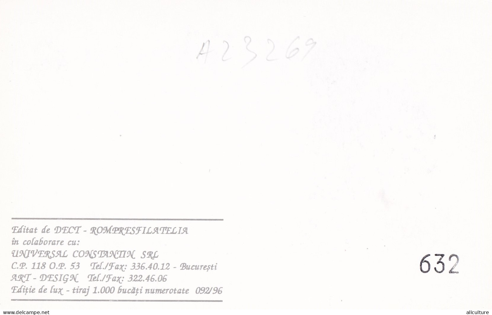 A23268  -MUSHROOM  Champignons  "PLEUROTUS OSTREATUS  " Entier Postal,stationery Card  1996  - Champignons
