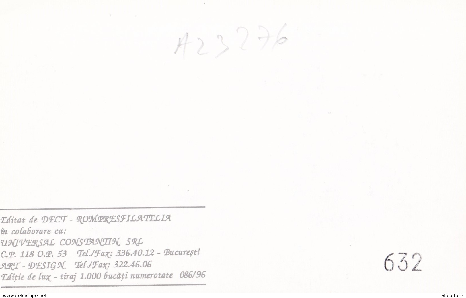 A23277  - MUSHROOM  Champignons  "AMANITA SPISSA VAR EXCELSA    " Entier Postal,stationery Card  1996  - Champignons