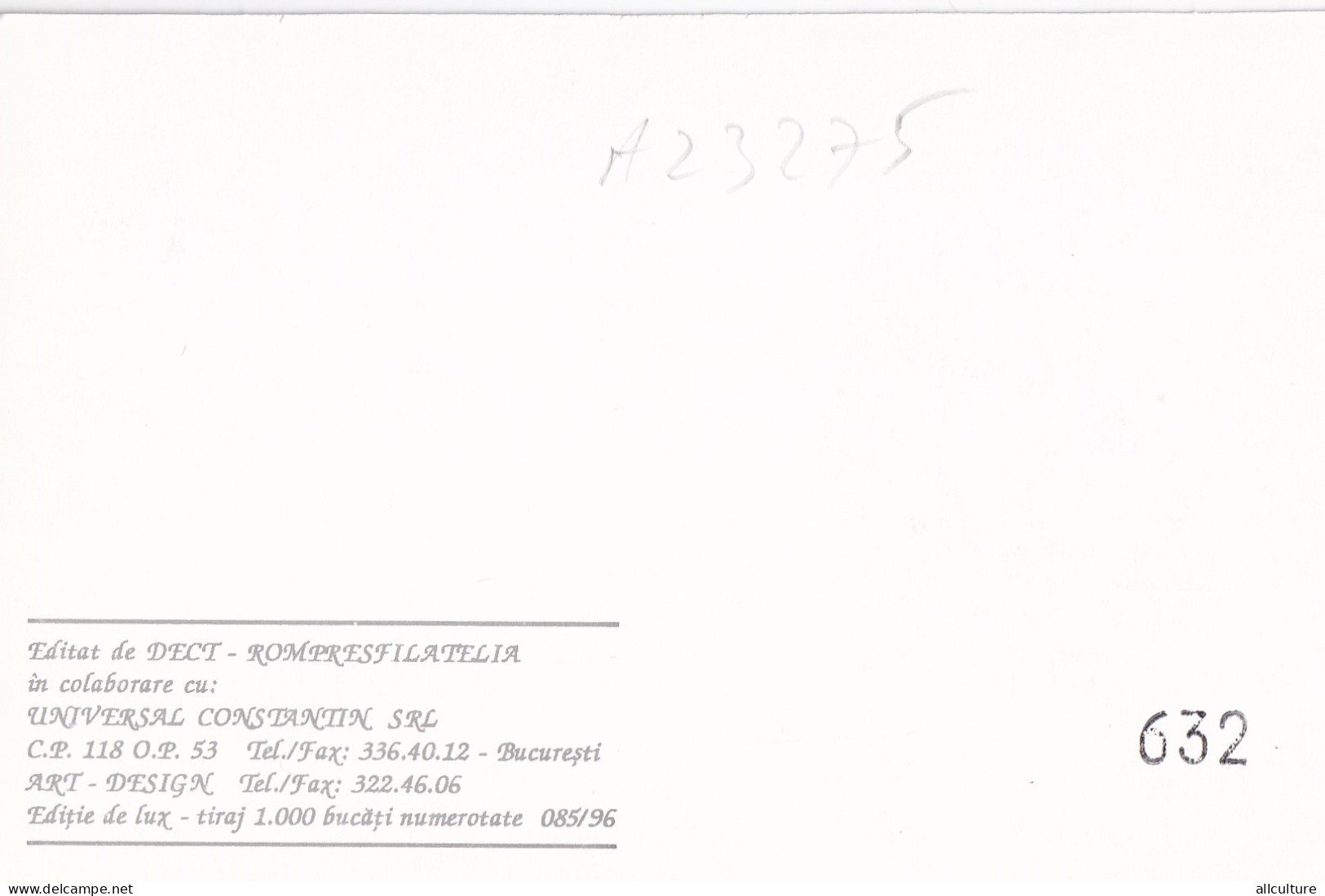 A23275   - MUSHROOM  Champignons  "BOLETUS SATANAS   " Entier Postal,stationery Card  1996  - Champignons