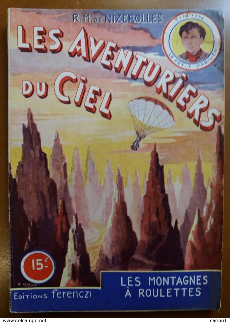 C1 Nizerolles LES AVENTURIERS DU CIEL # 9 Les Montagnes A Roulettes 1950 SF PORT INCLUS France - SF-Romane Vor 1950