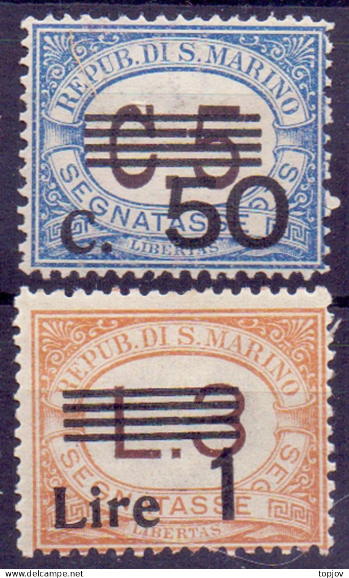 SAN MARINO - SEGNATASSE Sa. 49+51  PORTO - **MNH - 1936/39 - Segnatasse