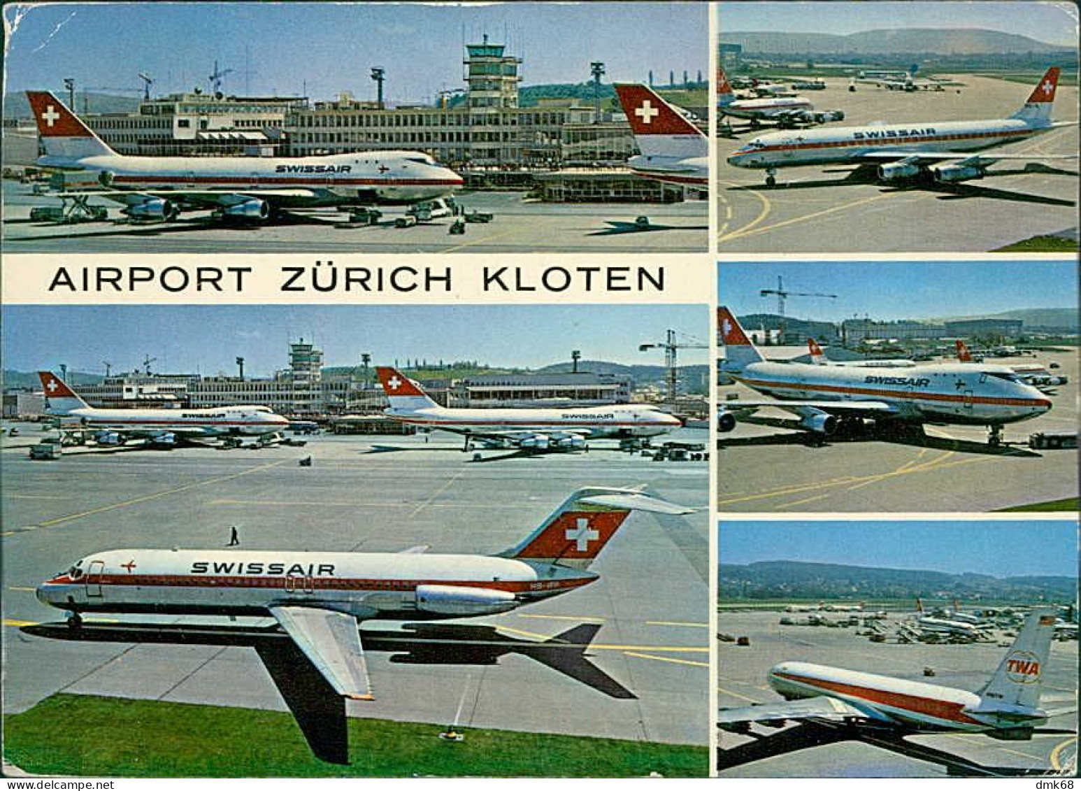 SWITZERLAND - AIRPORT ZURICH KLOTEN - SWISSAIR / TWA - VERLAG PHOTOGLOB - MAILED 1974  (16674) - Kloten