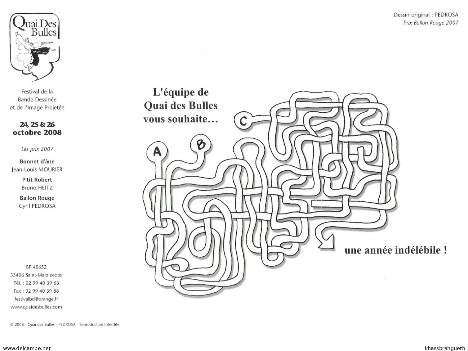 OBION PEDROSA SUPIOT - LOT 3 EX LIBRIS QUAI DES BULLES (SAIINT-MALO) (2004.06.08) - Ohne Zuordnung