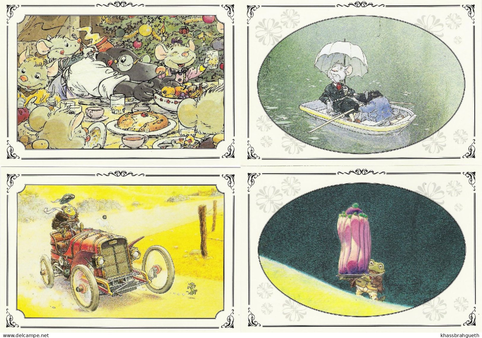 PLESSIX - LOT 4 CARTES POSTALES + LOT 3 MARQUE-PAGES - Illustrateurs P - R