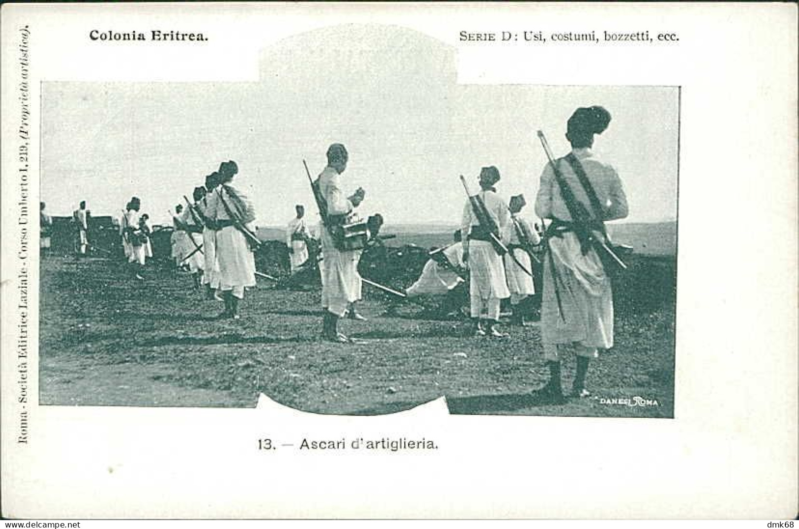 ERITREA - ASCARI D'ARTIGLIERIA - EDIT. DANESI - 1900s  (12137) - Eritrea