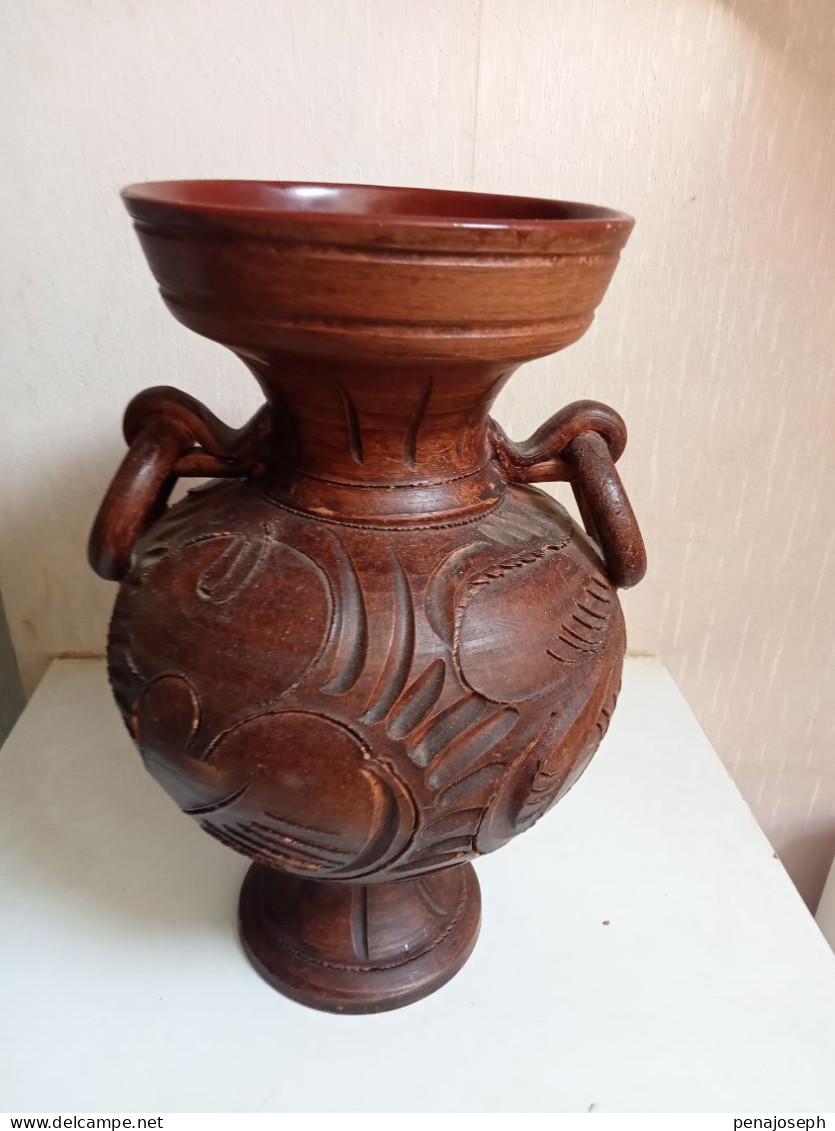vase ancien en terre cuite hauteur 26 cm diamètre 15 cm