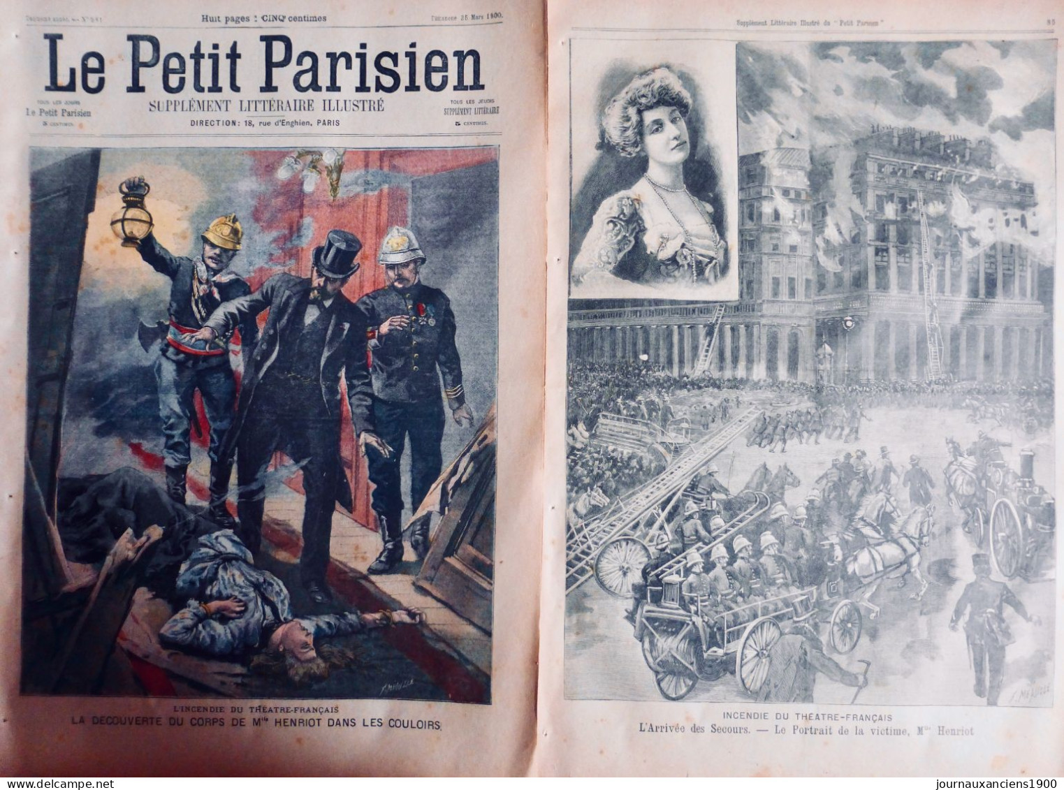 1904 INCENDIE THEATRE FRANCAIS 2 JOURNAUX ANCIENS - Unclassified