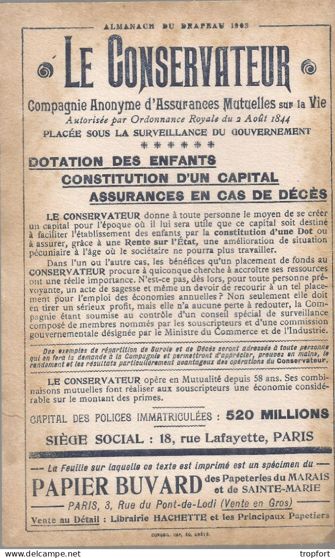 BUVARD ILLUSTRE  De Collection   Le Conservateur  1907  Marais Sainte Marie - Banque & Assurance
