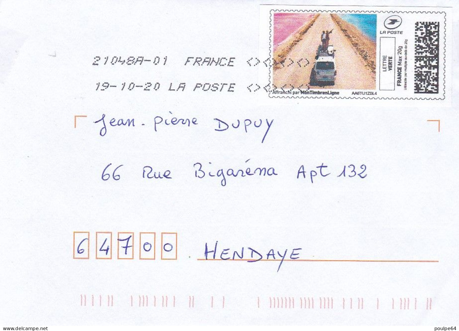 Vignette Sur Lettre " Timbre Imprimé " - Druckbare Briefmarken (Montimbrenligne)