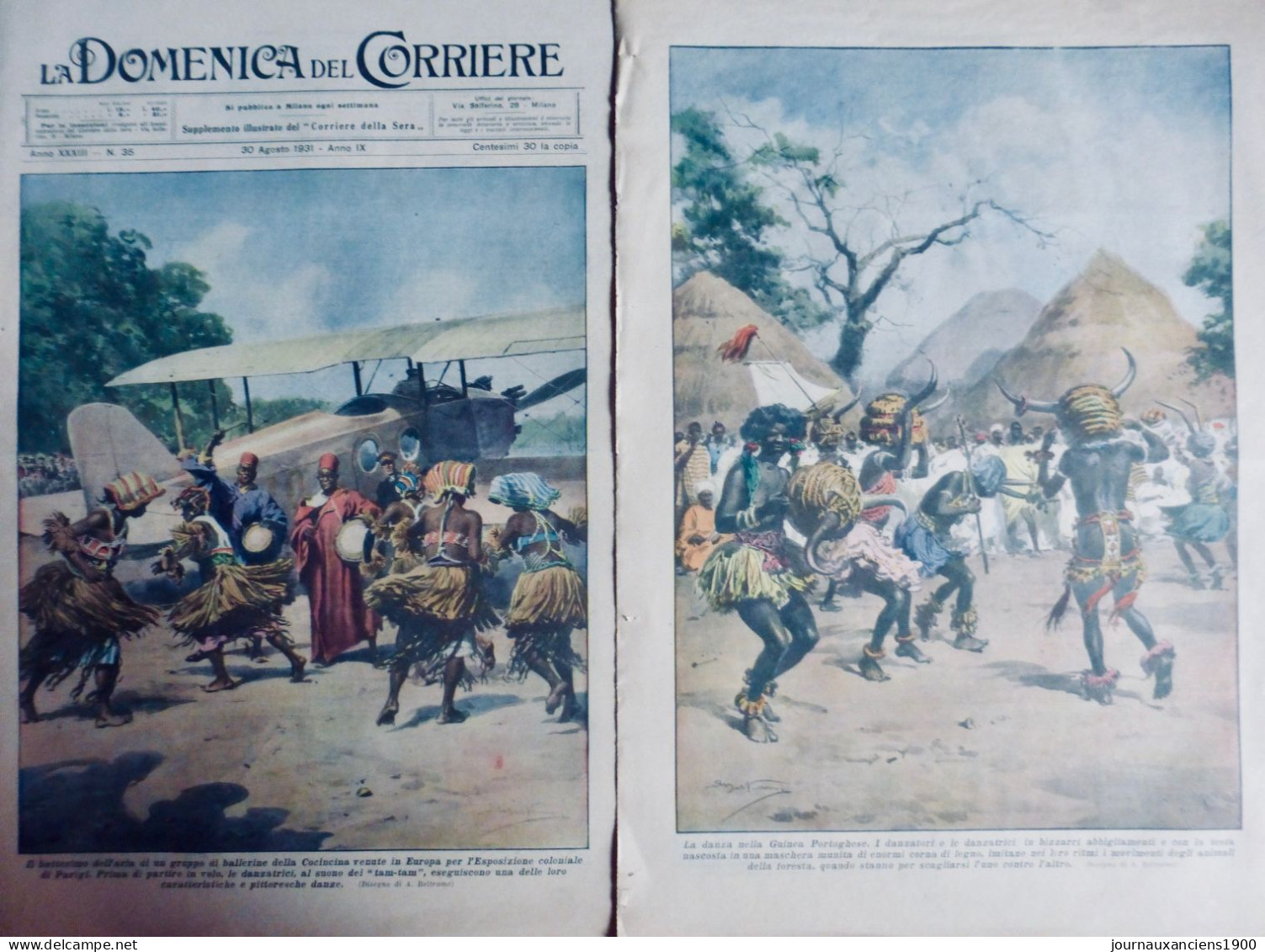 1931 AFRIQUE DANSE TAM TAM GUINEE PORTUGAISE  2 JOURNAUX ANCIENS - Non Classificati