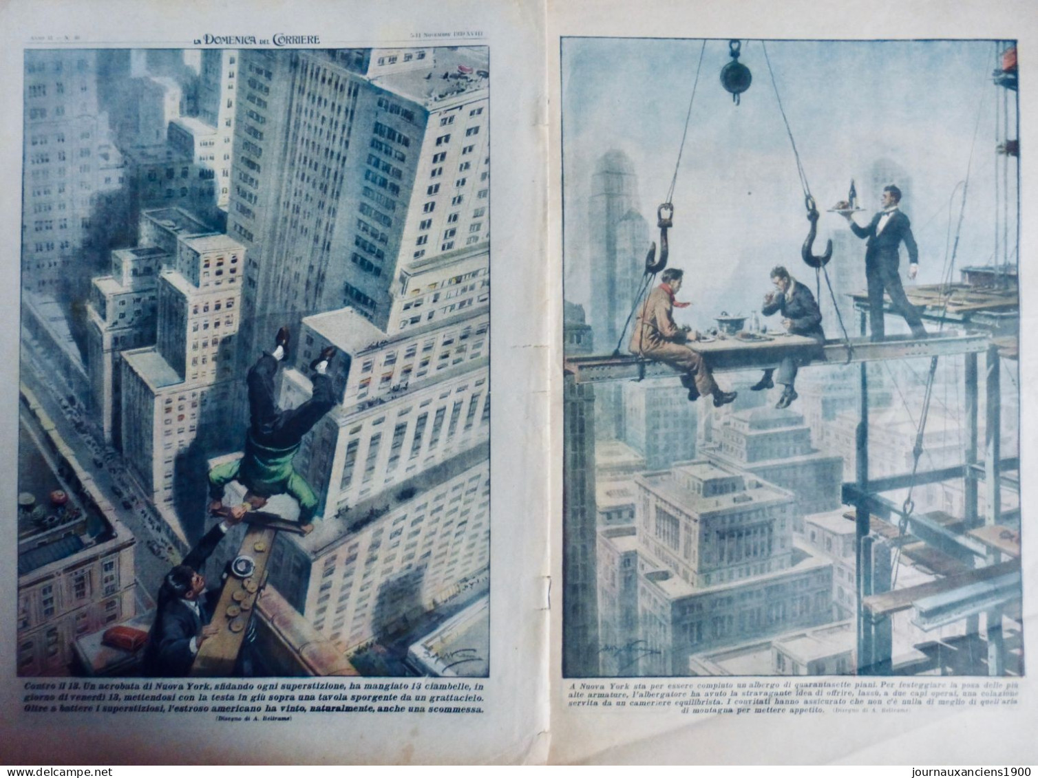 1931 1939 EQUILIBRISTE NEW YORK GRATTE CIEL 2 JOURNAUX ANCIENS - Non Classés