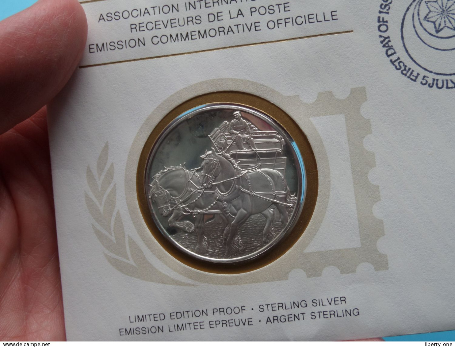 Celebration 100e Anni De SHIRE HORSE Society UK > Edit. PROOF Sterling SILVER ( +/- 25 Gr ) Int. Soc. Of POSTMASTERS ! - 1971-1980 Decimal Issues