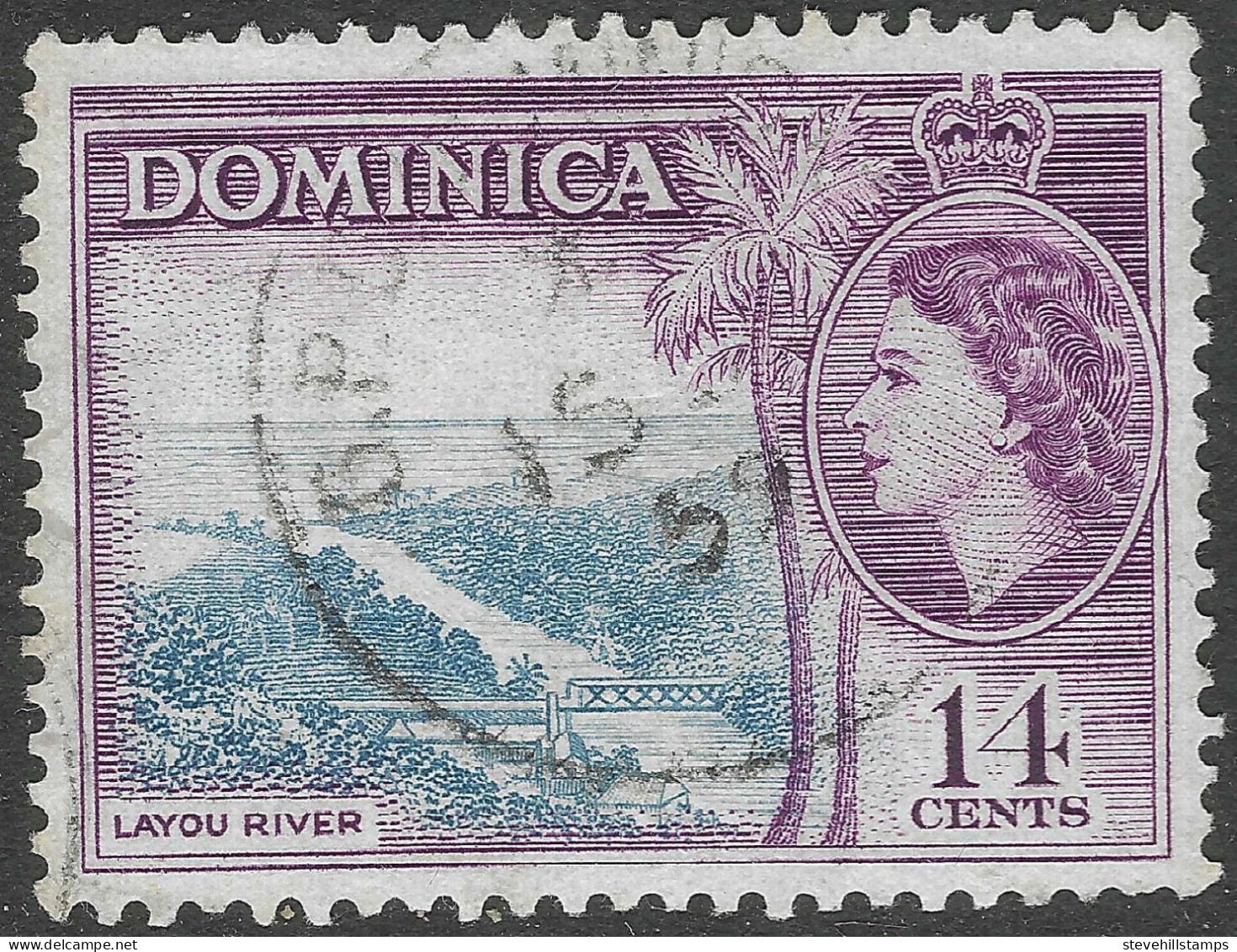 Dominica. 1954-62 QEII. 14c Used. SG 152 - Dominica (...-1978)