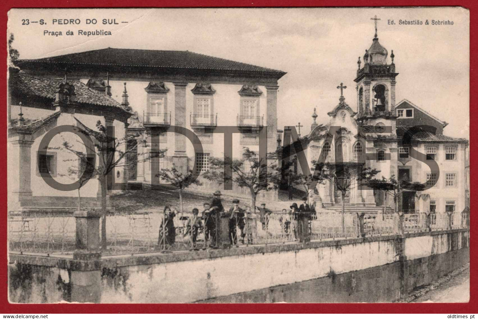 PORTUGAL - S. PEDRO DO SUL - PRAÇA DA REPÚBLICA - 1910 PC - Viseu