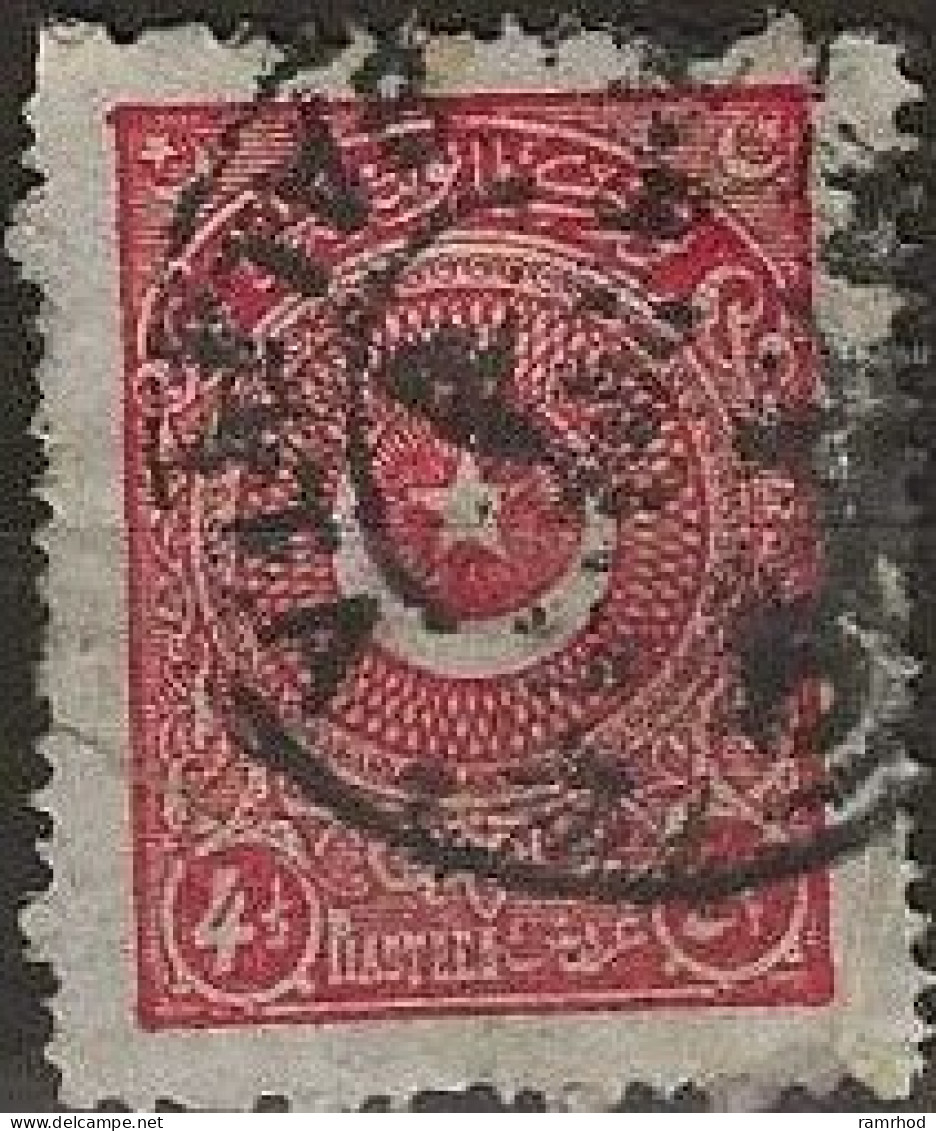 TURKEY 1923 Crescent - 4½pi. - Red FU - Oblitérés