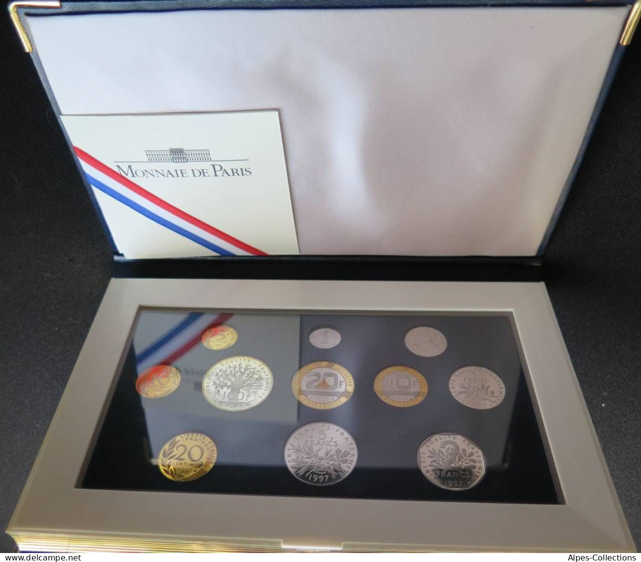 F5100.10 - COFFRET BE - 1997 - 1 Centime à 100 Francs - 5 Centimes 3 Plis - RARE - BU, BE & Estuches