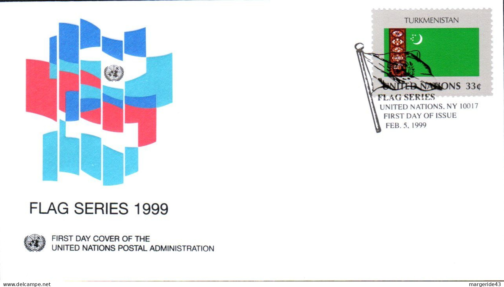 NATIONS UNIES FDC 1999 SERIE DRAPEAUX - Covers & Documents