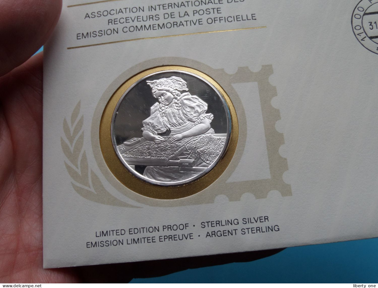 Les Costumes Populaires Tshécoslovaques / PRAHA > Edit. PROOF Sterling SILVER ( +/- 25 Gr ) Int. Soc. Of POSTMASTERS ! - FDC
