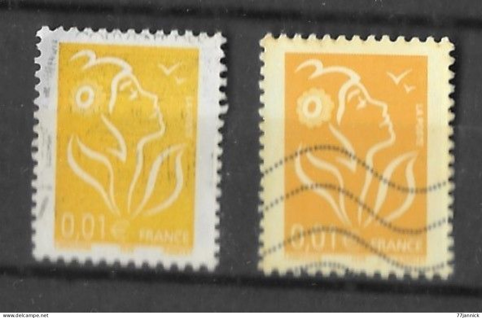 VARIETEE DE COULEUR N° 3731 ( Jaune/jaune Orange) OBLITERE - Used Stamps