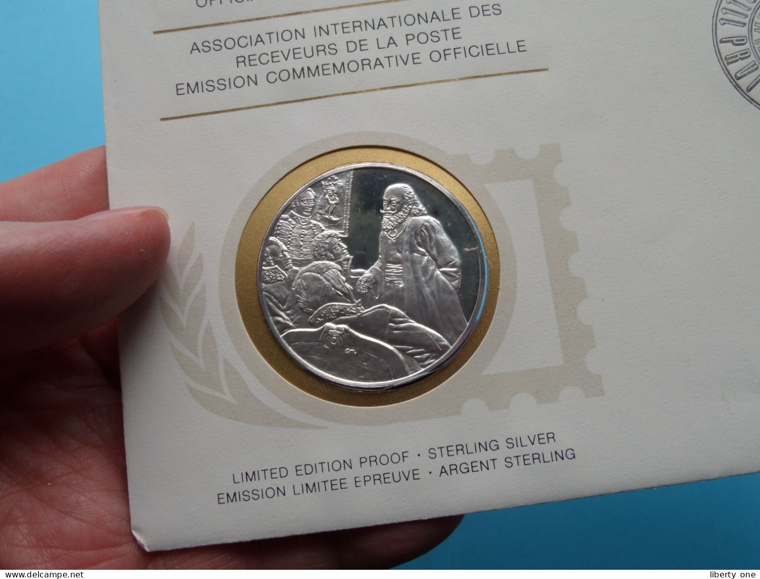 En Hommage Bicent. Naiss. PROTA MATIJA NENADOVIC > Edit. PROOF Sterling SILVER ( +/- 25 Gr ) Int. Soc. Of POSTMASTERS ! - FDC