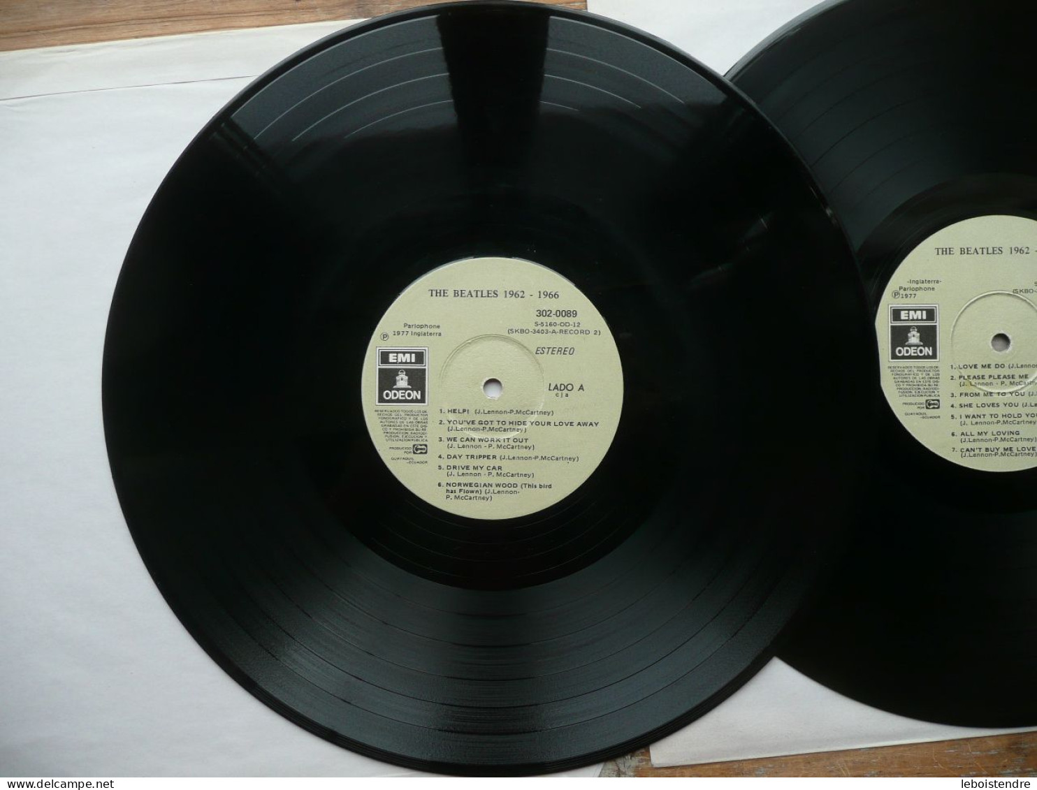 TRES RARE 33 T 2 X LP VINYLE THE BEATLES 1962 - 1966  EQUATEUR 302-0088/89 ECUADOR NO PAYPAL !!! - Otros - Canción Inglesa