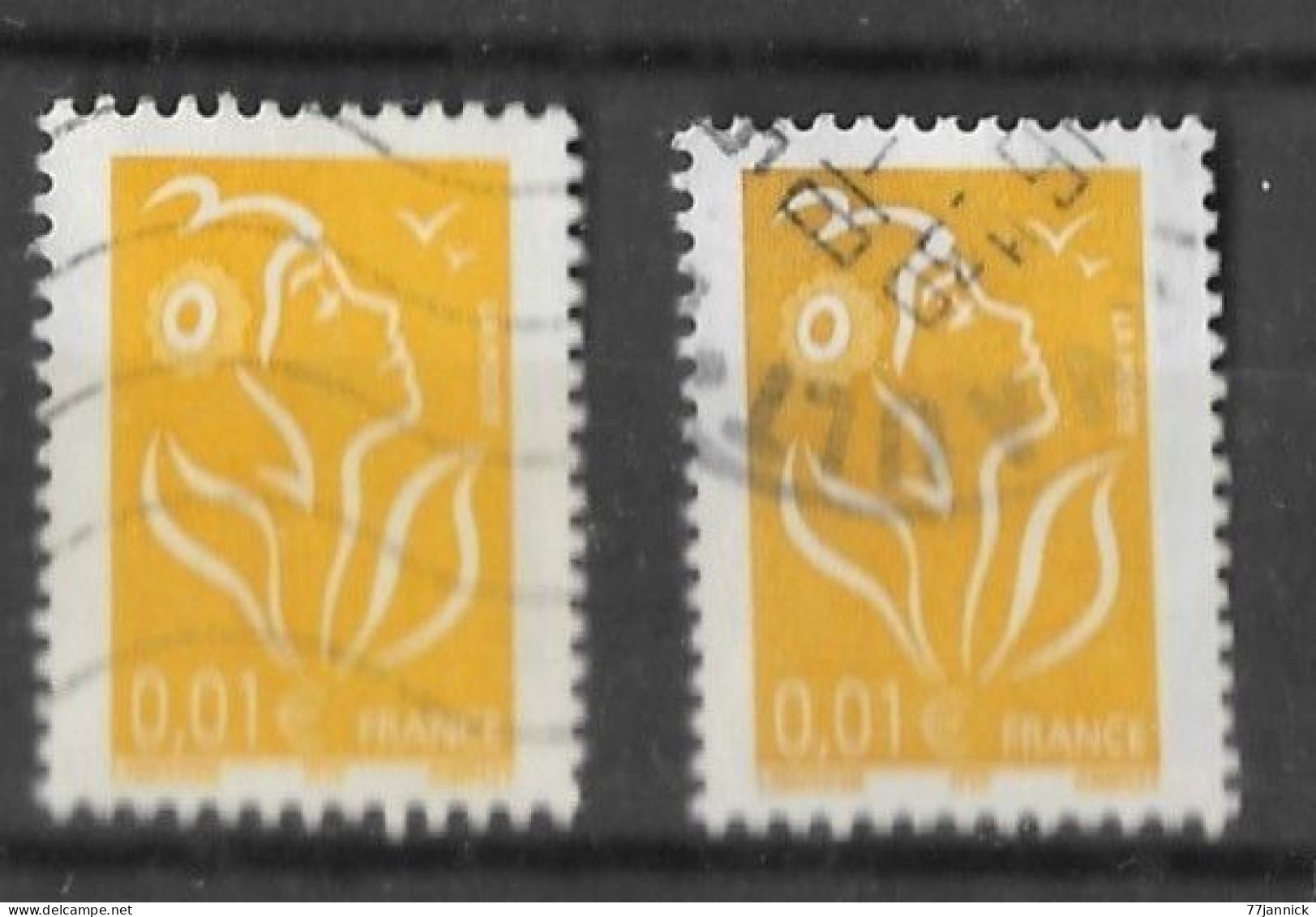 VARIETEE DE COULEUR N° 3731 ( Jaune/jaune Orange) OBLITERE - Used Stamps