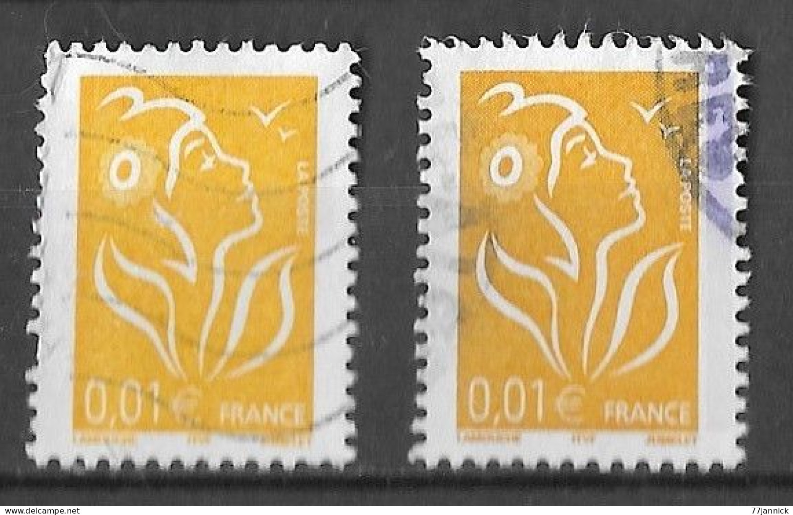 VARIETEE DE COULEUR N° 3731 ( Jaune/jaune Orange) OBLITERE - Used Stamps