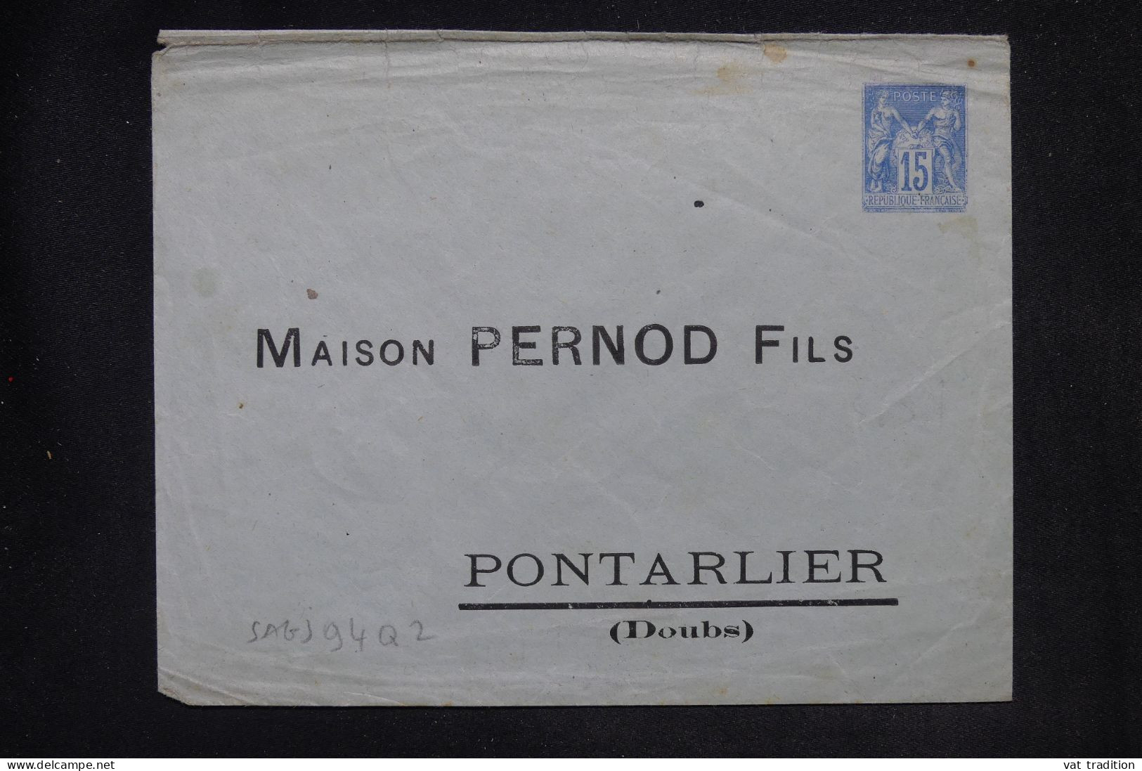 FRANCE - Entier Postal Type Sage Avec Repiquage Commercial Pernod Fils Pour Agen - L 147820 - Enveloppes Repiquages (avant 1995)