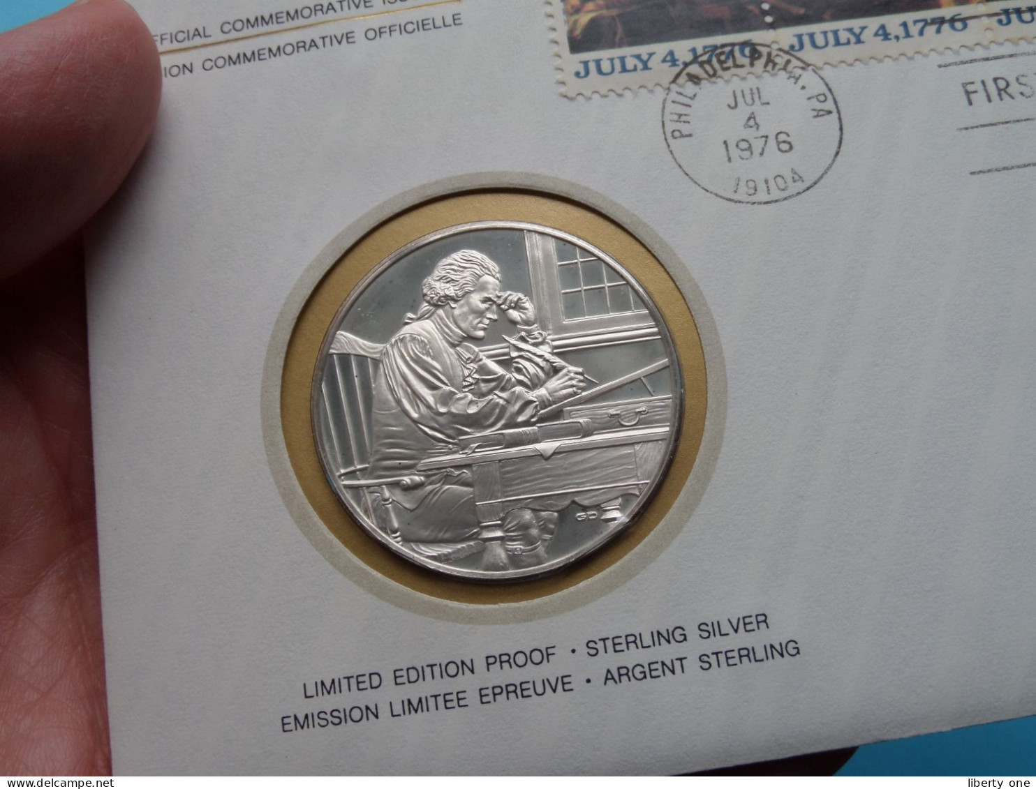 En L'honneur Du L'Indépendance Des ETATS-UNIS > Edit. PROOF Sterling SILVER ( +/- 25 Gr ) Int. Soc. Of POSTMASTERS ! - 1971-1980