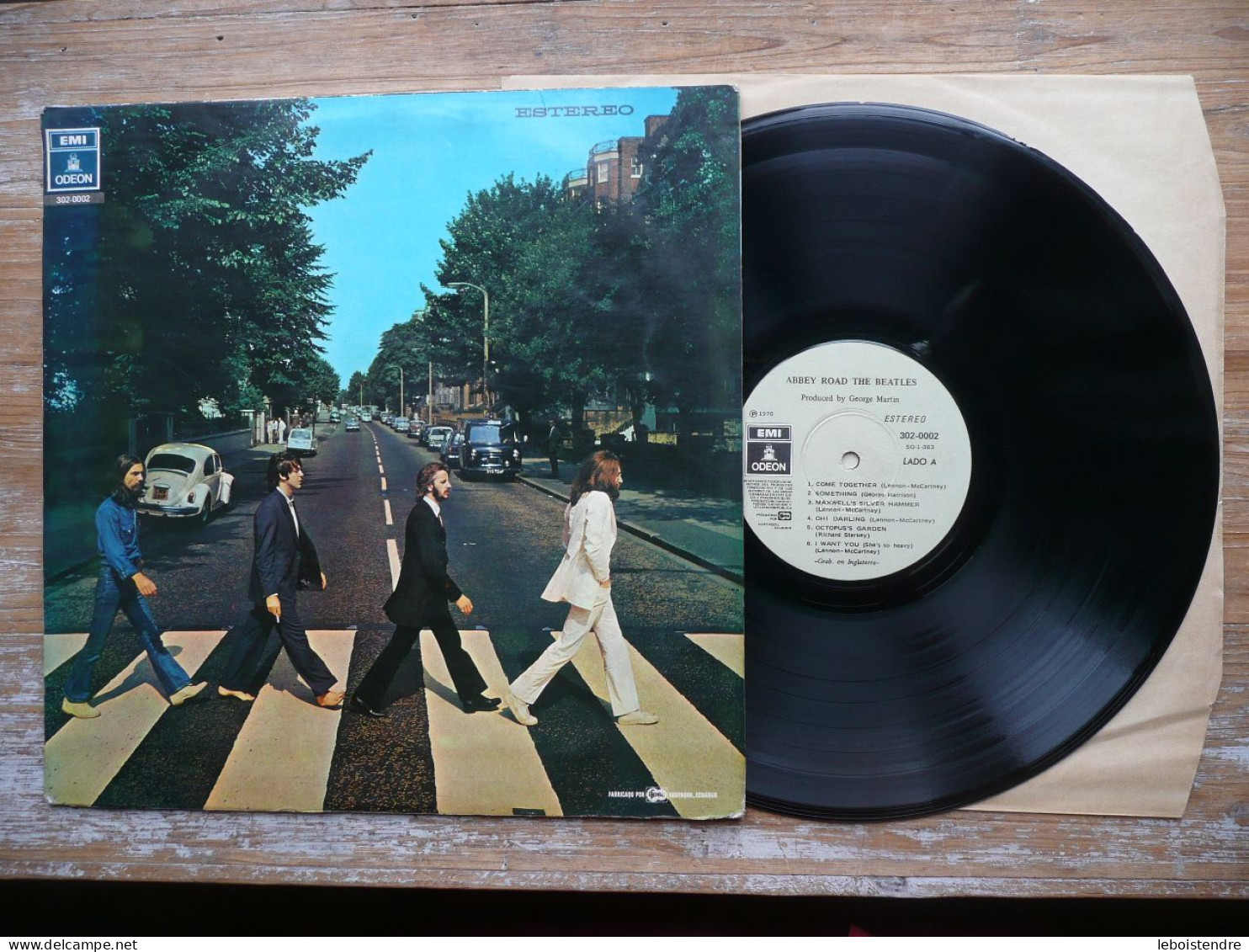 TRES RARE 33 T LP VINYLE THE BEATLES ABBEY ROAD EQUATEUR 302-0002 ECUADOR NO PAYPAL !!! - Autres - Musique Anglaise