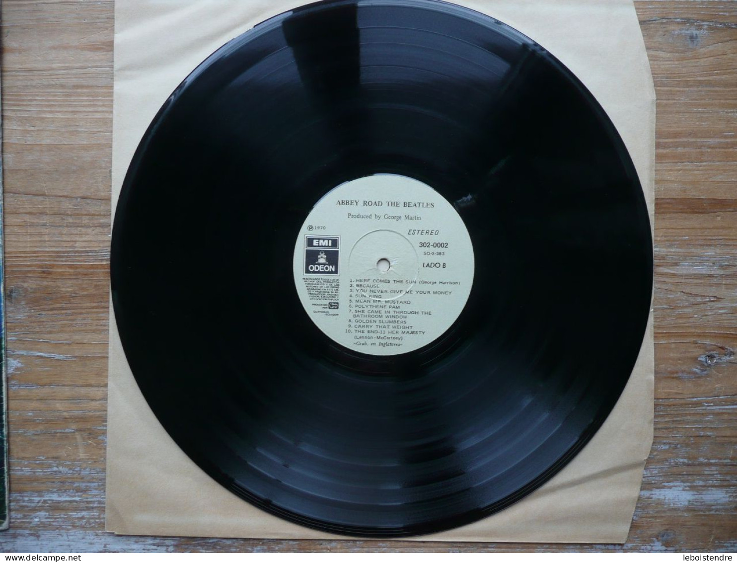 TRES RARE 33 T LP VINYLE THE BEATLES ABBEY ROAD EQUATEUR 302-0002 ECUADOR NO PAYPAL !!! - Autres - Musique Anglaise