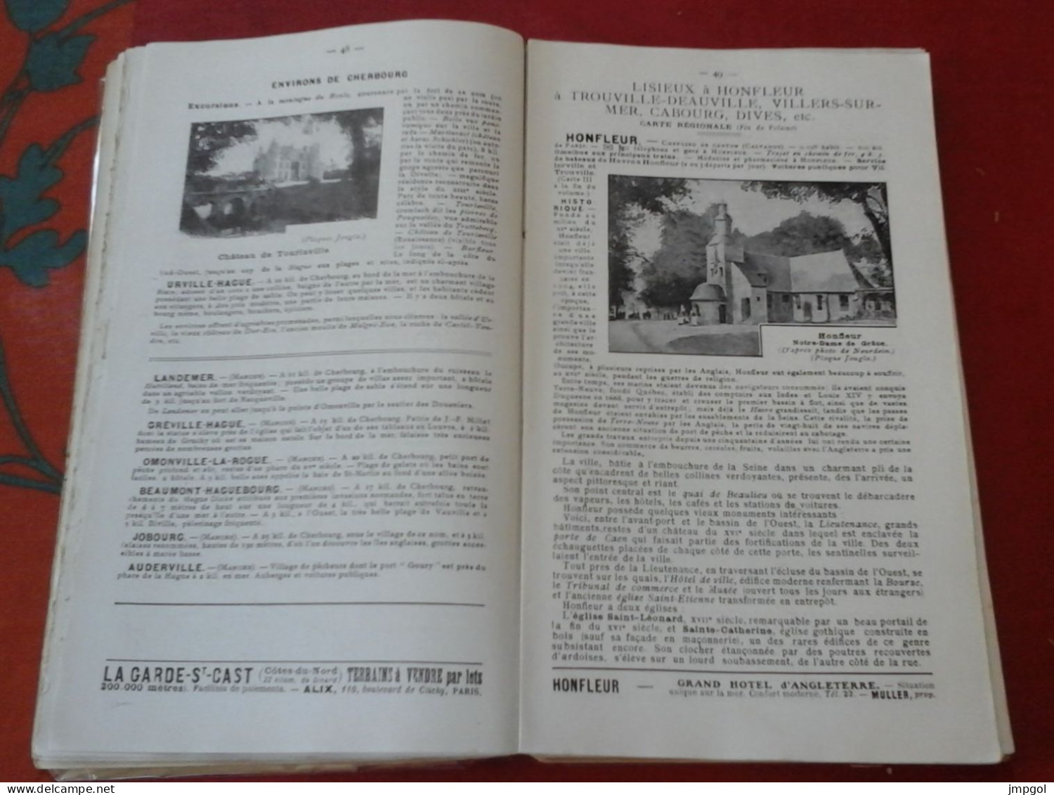 Livret Guide Officiel Chemins De Fer De L'Etat 1923 Normandie Bretagne Jersey Londres Tourisme Horaires Trains Bateaux - Europa