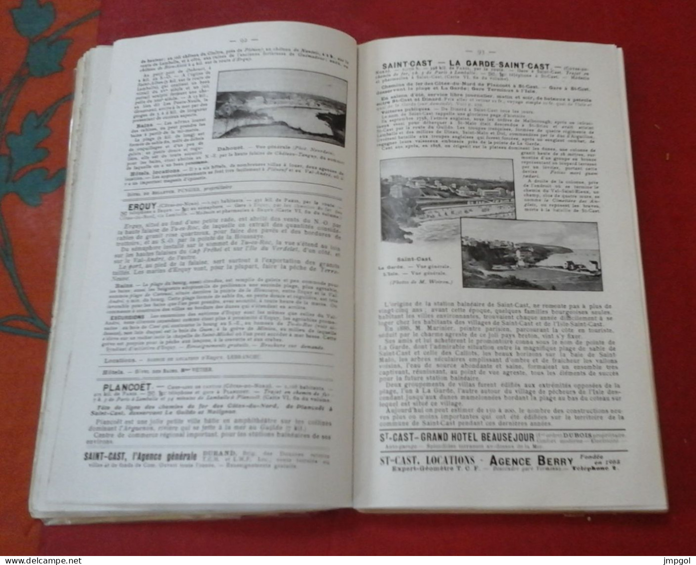 Livret Guide Officiel Chemins De Fer De L'Etat 1923 Normandie Bretagne Jersey Londres Tourisme Horaires Trains Bateaux - Europa