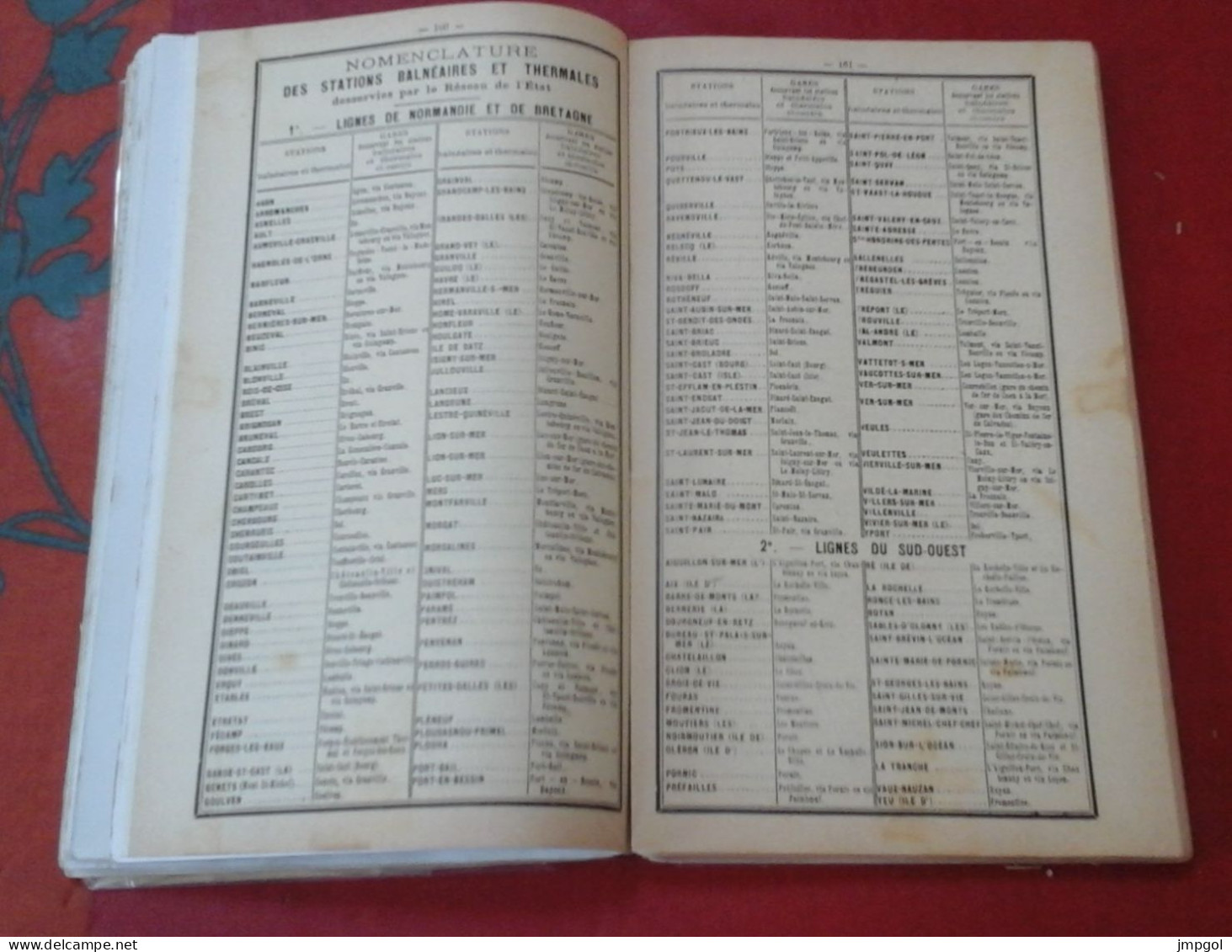 Livret Guide Officiel Chemins de fer de l'Etat 1923 Normandie Bretagne Jersey Londres Tourisme Horaires Trains Bateaux