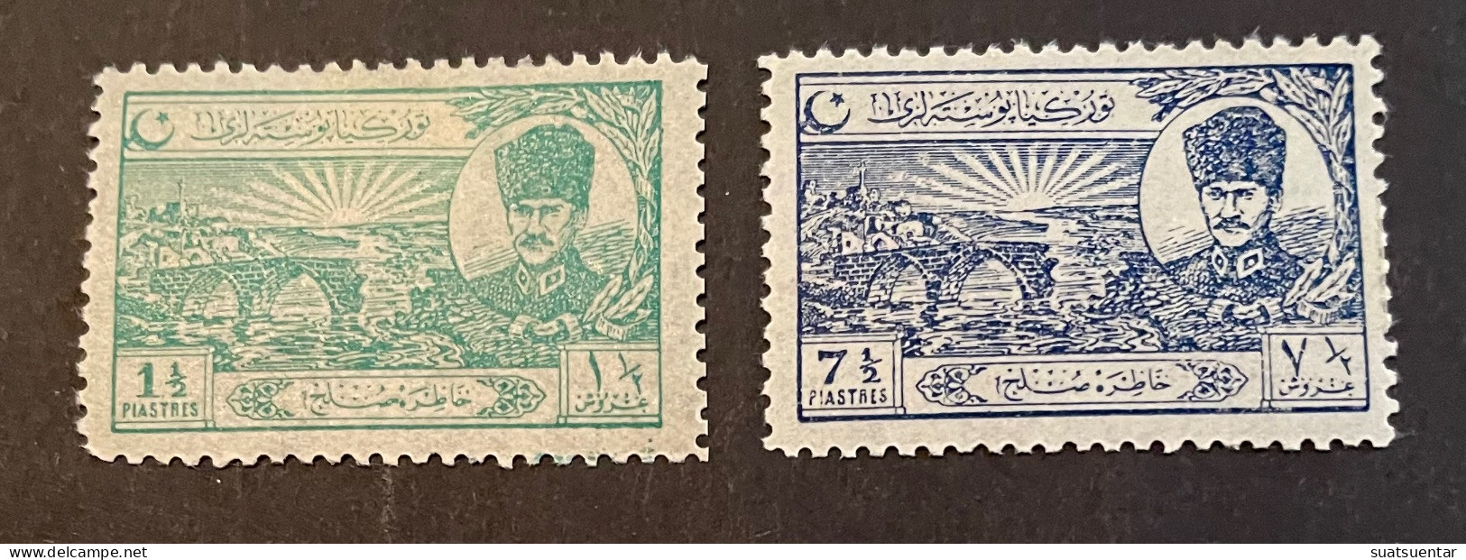1924 Lausanne Treaty Of Peace Isfila 1129 And 1133 MH - Unused Stamps