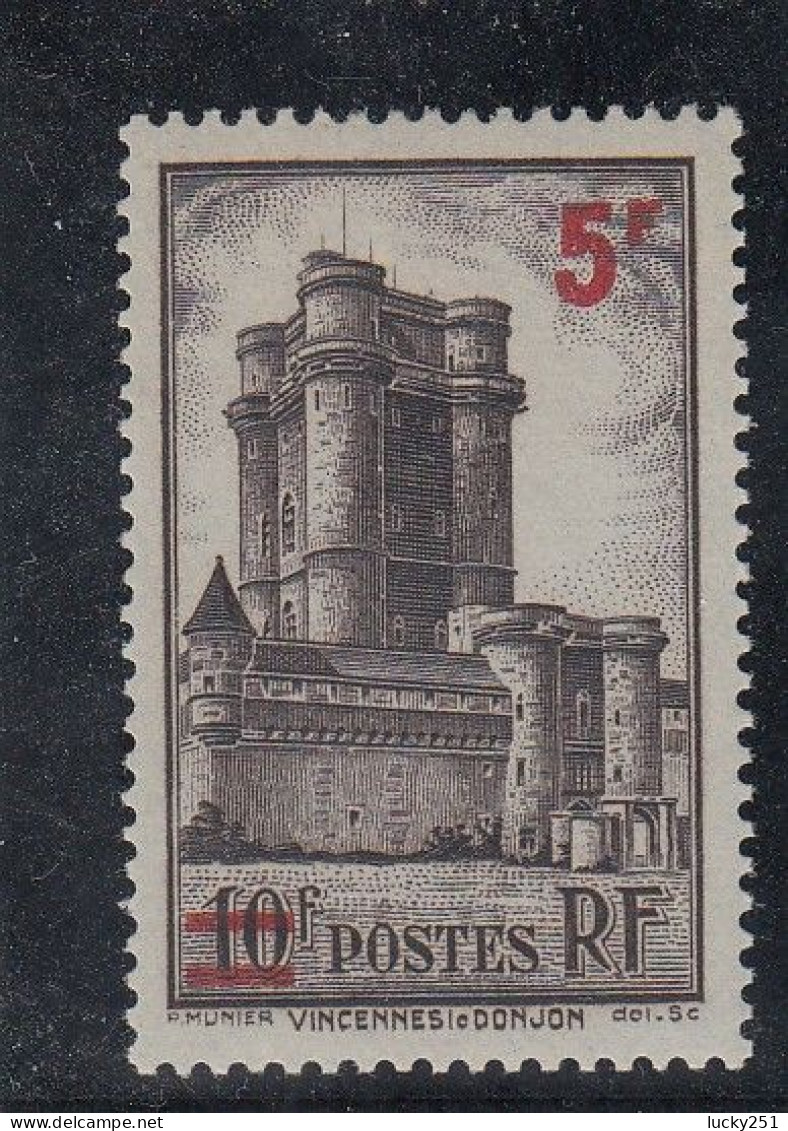France - Année 1940-41  - N° YT 491 - Donjon Du Château De Vincennes - Surchargé - Neufs