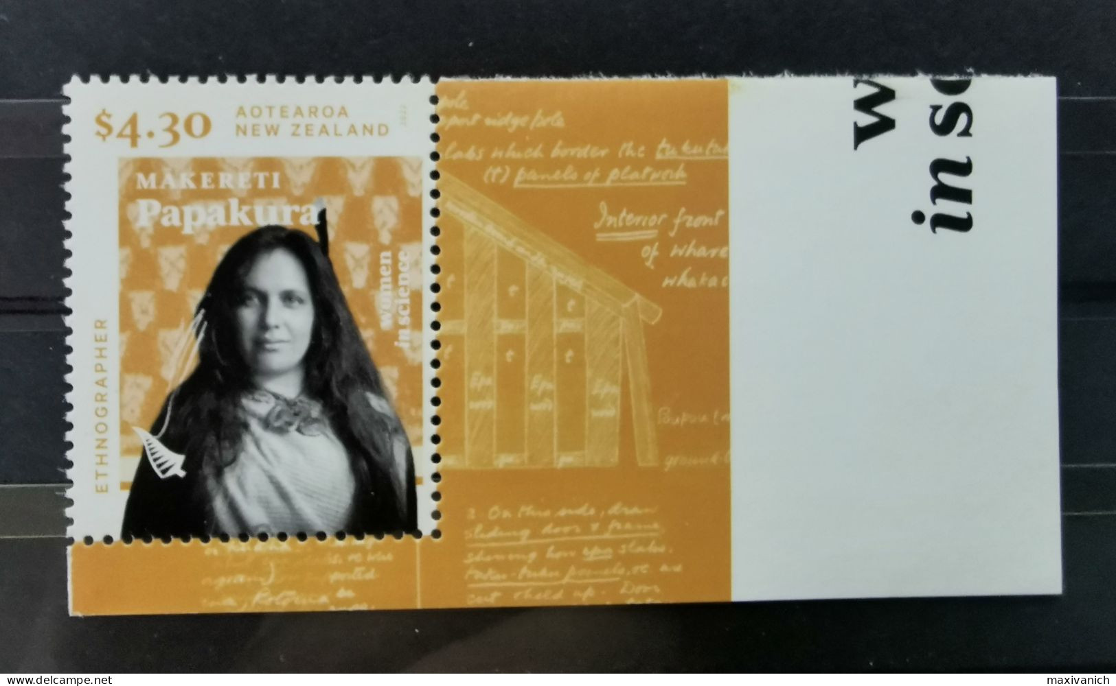 New Zealand 2022 Mākereti Papakura (1873-1930) (Tūhourangi), Leader, Guide, Ethnographer Women In Science MNH - Unused Stamps