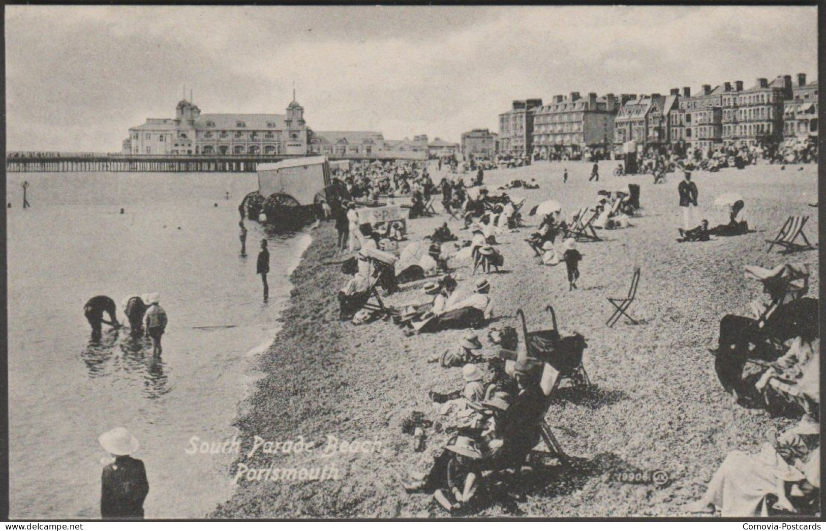 South Parade Beach, Portsmouth, Hampshire, C.1920 - Valentine's Postcard - Southsea