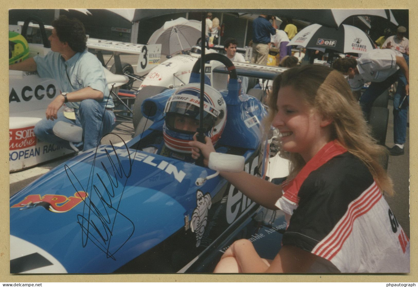 Jesse Bouhet - Pilote Automobile Français - Photo Originale Signée En Personne - Sportspeople