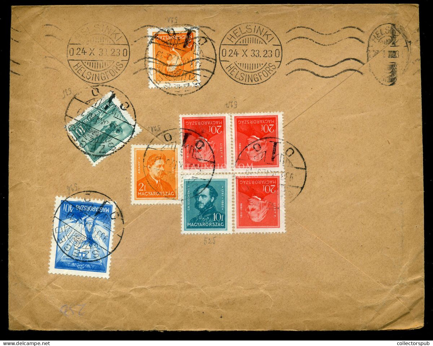 SZEGED 1933. Légi Levél Arcképek-Repülő Bérmentesítéssel Finnországba Küldve - Used Stamps