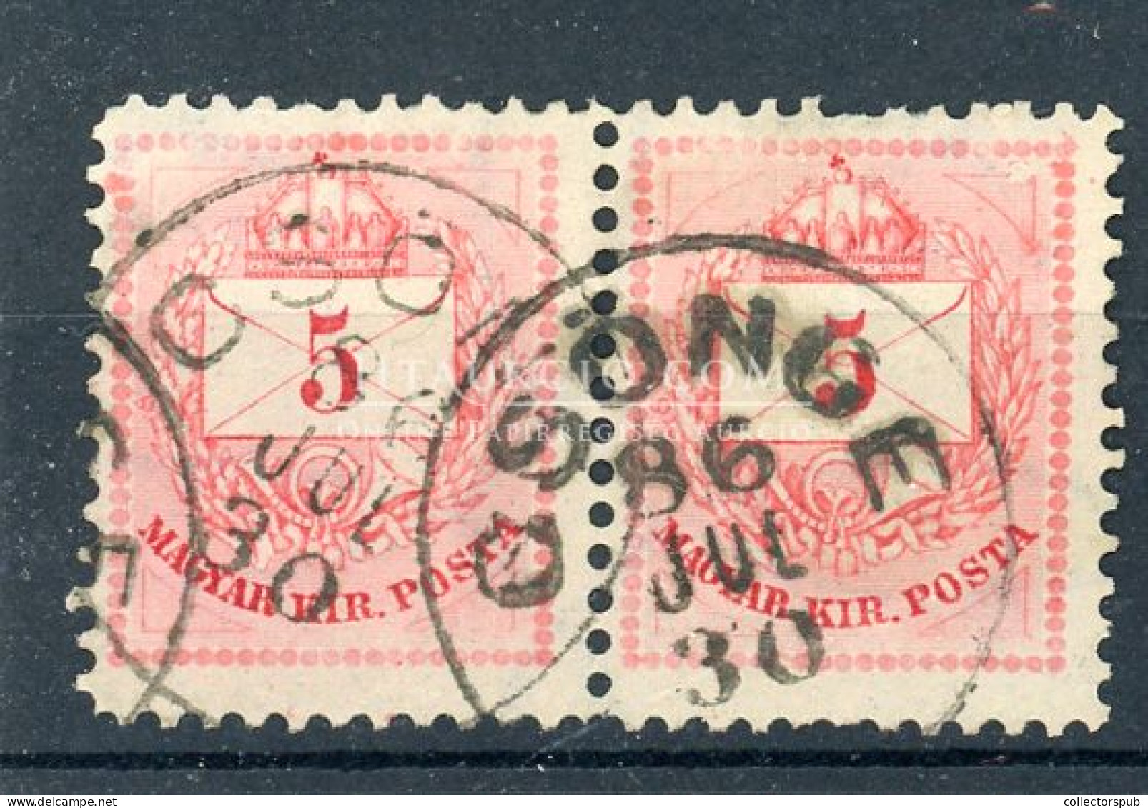 CSÖNGE 5Kr Pár Szép Bélyegzés - Used Stamps