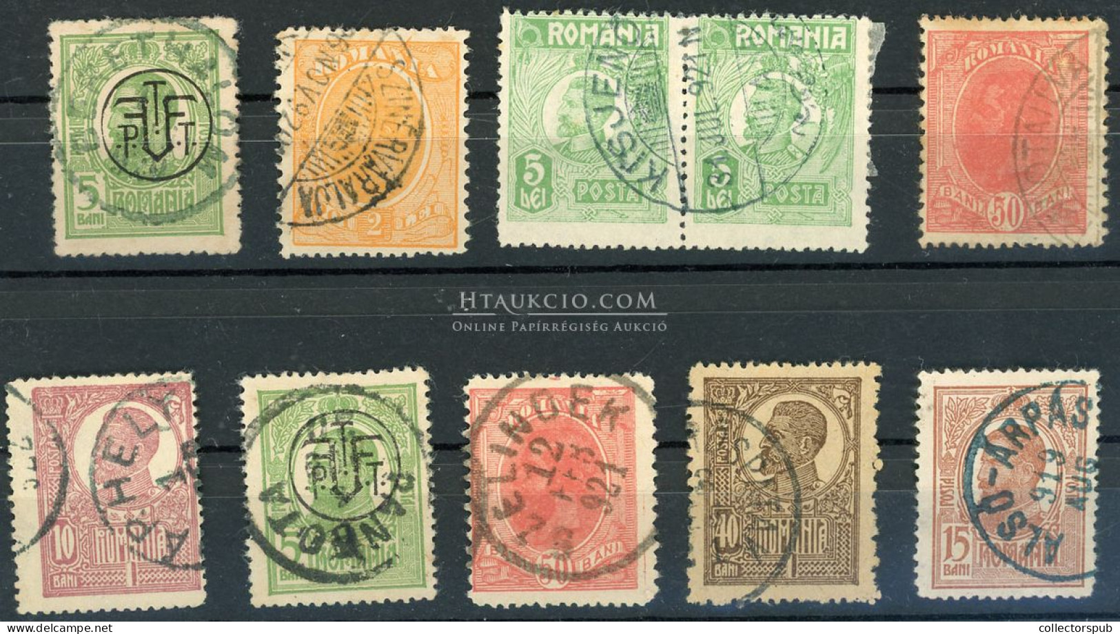 TÚLÉLŐ Bélyegzések, Román Bélyegen IV. Ritka, Kis Tétel ! - Used Stamps